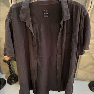 RVCA Charcoal Button-Up Shirt